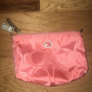 Coach pink & gold Makeup Bag.